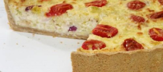 Quiche de ricota com alho poró 