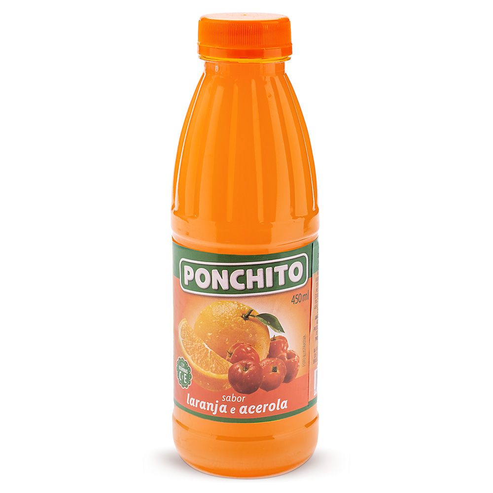 REFRESCO <b> 450ML</b> PONCHITO LARANJA COM ACEROLA